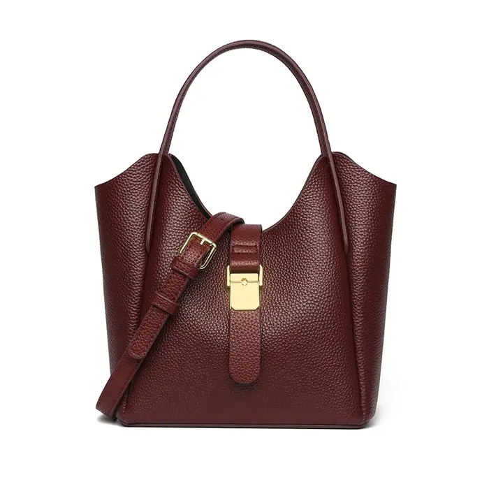 Sac à bandoulière en cuir de vache véritable pour femmes
