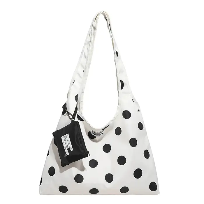 Nouveau sac fourre-tout de grande capacité, sac à bandoulière à pois, sacs à main tendance, sacs hob