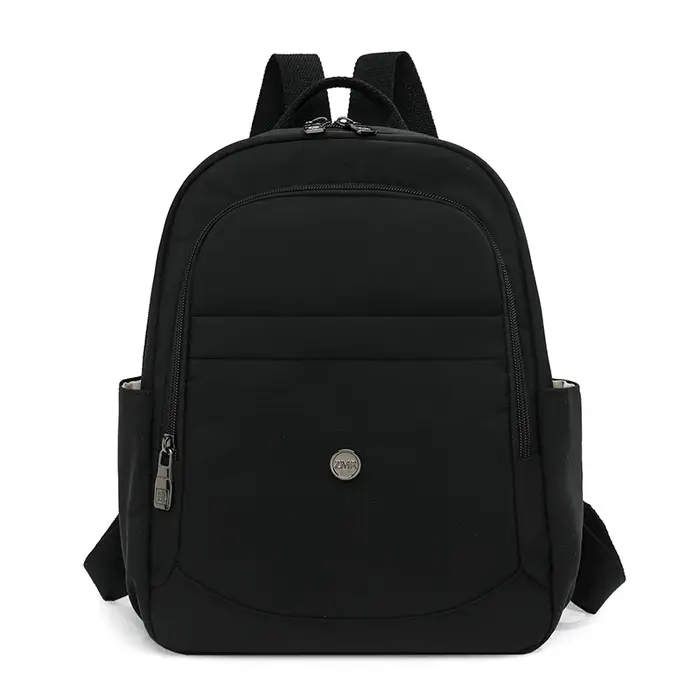 Sac à dos en nylon pour femme, multi-compartiments, peut contenir un format A4, sac d'école léger po