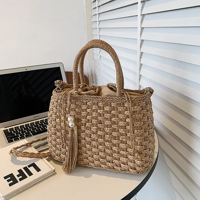 Sac tressé de grande capacité pour célébrités d'internet
