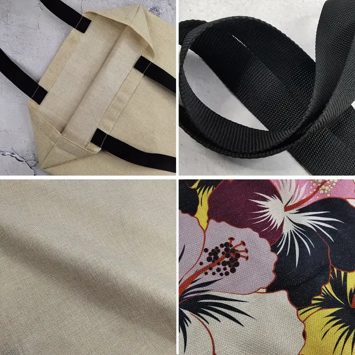 Sac fourre-tout en lin personnalisé pour femme