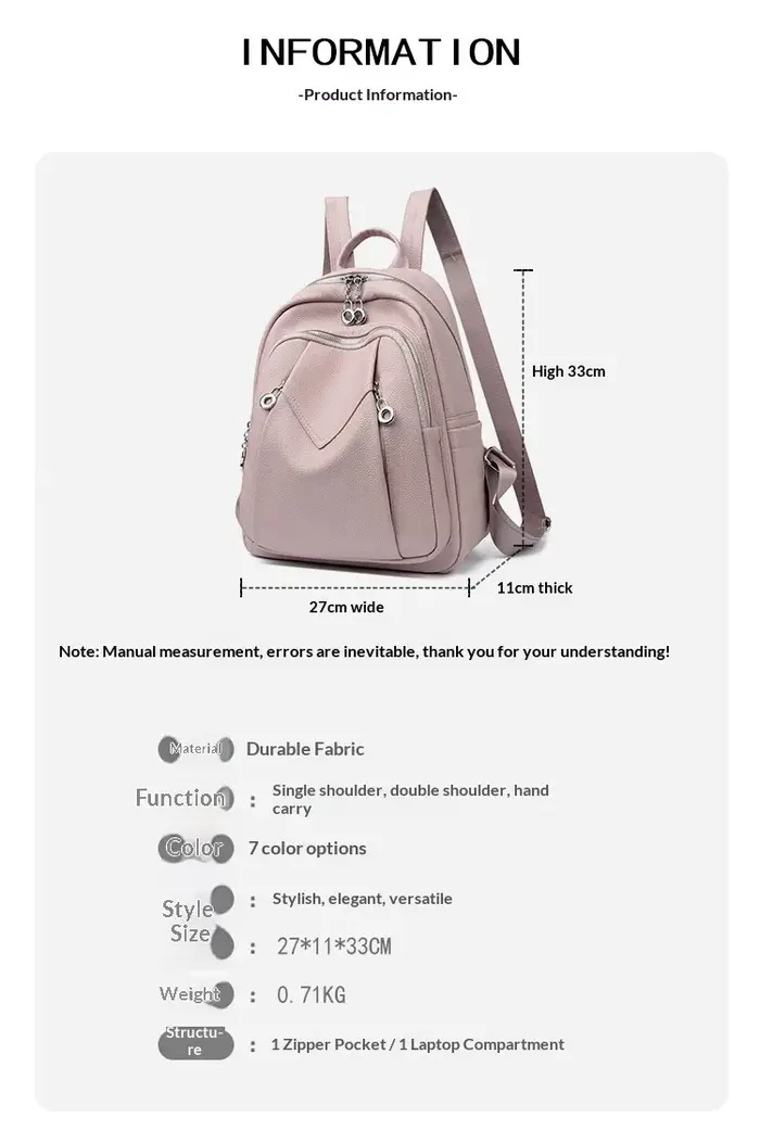 Sac à dos en cuir PU pour femmes : sacs à dos souples antivol convertibles - Sac à dos de voyage élégant