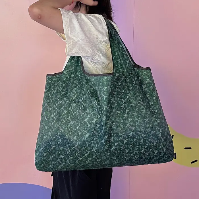 Sac à bandoulière de grande capacité, réutilisable, portable, écologique, sac de courses léger avec 