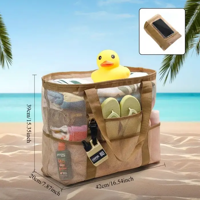Un ensemble de sacs de plage en maille gaufrée
