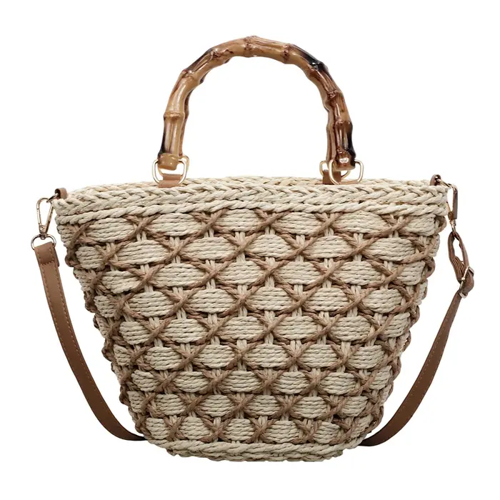 Nouveauté été : Sacs à bandoulière en paille pour femmes, style jeune et décontracté, sacs bandouliè