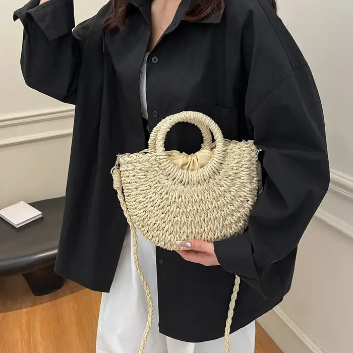 Sac à main en rotin tissé à la main pour femmes
