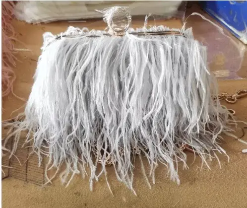 Sacs à main de luxe en plumes d'autruche pour femmes