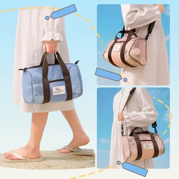 Sac fourre-tout de plage en maille
