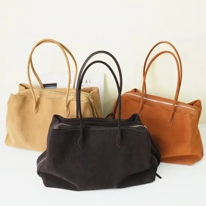 Sac fourre-tout en daim 40cm pour femmes