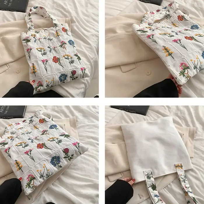 Sacs pour femmes de haute qualité, sacs à main brodés, sacs à main décontractés pour femmes, sacs à main vintage pour filles