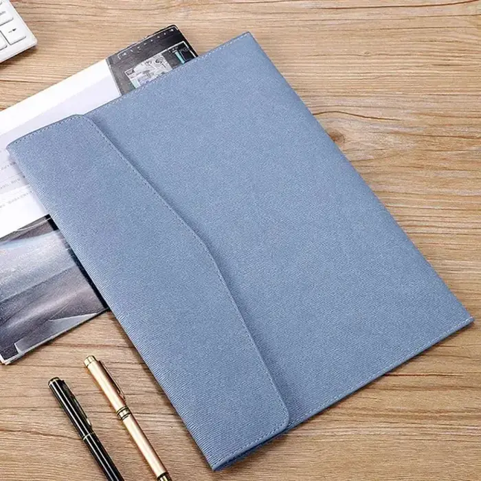 Sac de rangement pour documents A4, grande capacité, boucle magnétique, simple, étanche, pour le bureau, le travail