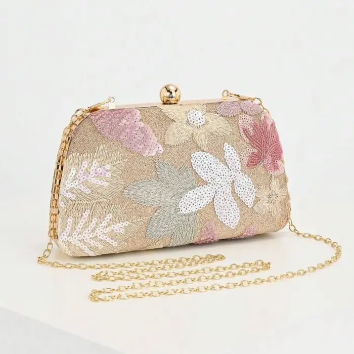 Pochette pour femme avec motif floral aléatoire