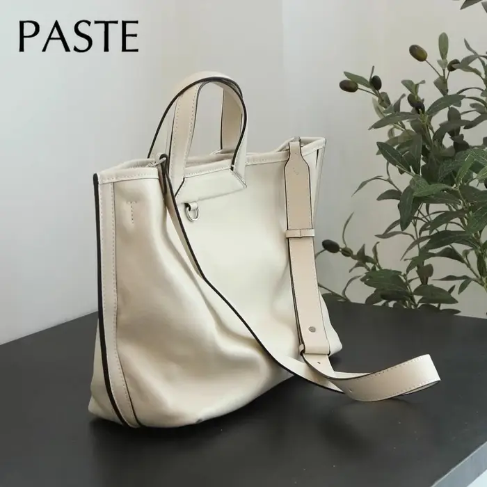 Première couche de cuir de vachette tanné végétal femmes fourre-tout Beige luxe concepteur grande capacité femme sac à main accepter 13 ''ordinateur portable