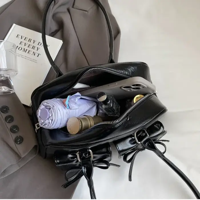 Vintage femmes affaires sacs à bandoulière Simple dames trajet sac fourre-tout en cuir Pu femme sous les bras sac