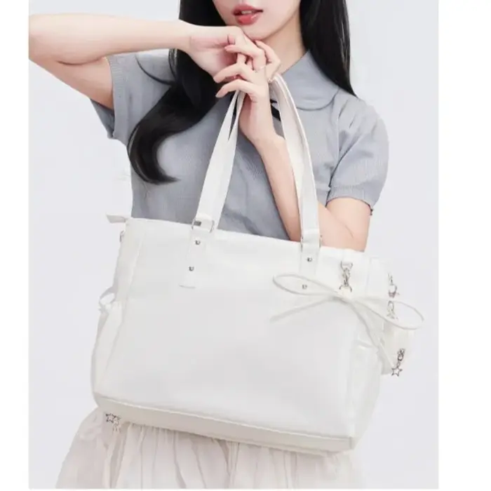 Bandage Bow Ita Sac haute capacité sous les bras Sac Femme douce fille Transparent Bolsos Mujer sacs à bandoulière