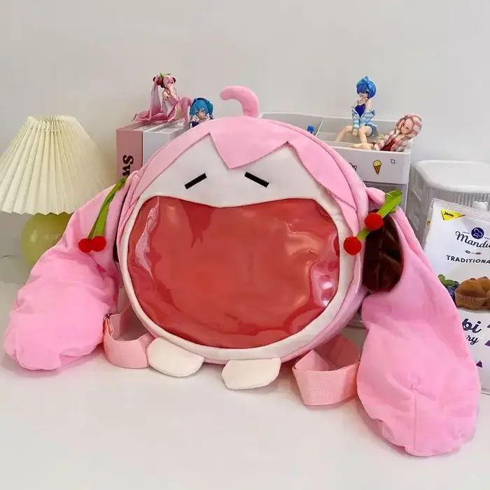 Miku Ita sac Sakura Miku peluche grande bouche sac à dos Hatsune Miku banlieue sac à bandoulière Cos