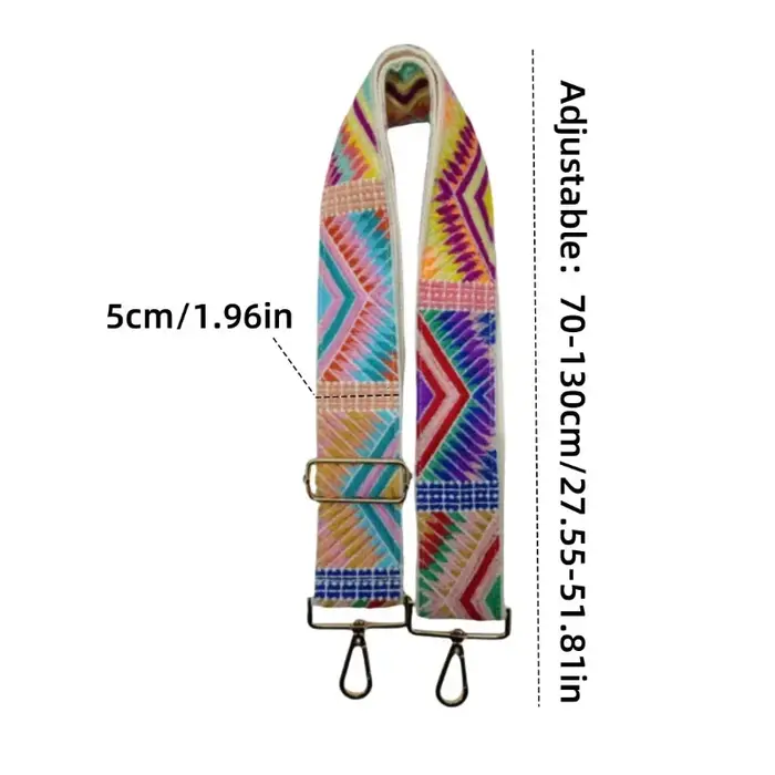 1PC mode réglable Crochet fleur bandoulière pour sacs à main bricolage tricoté sac accessoires ethnique broderie sac
