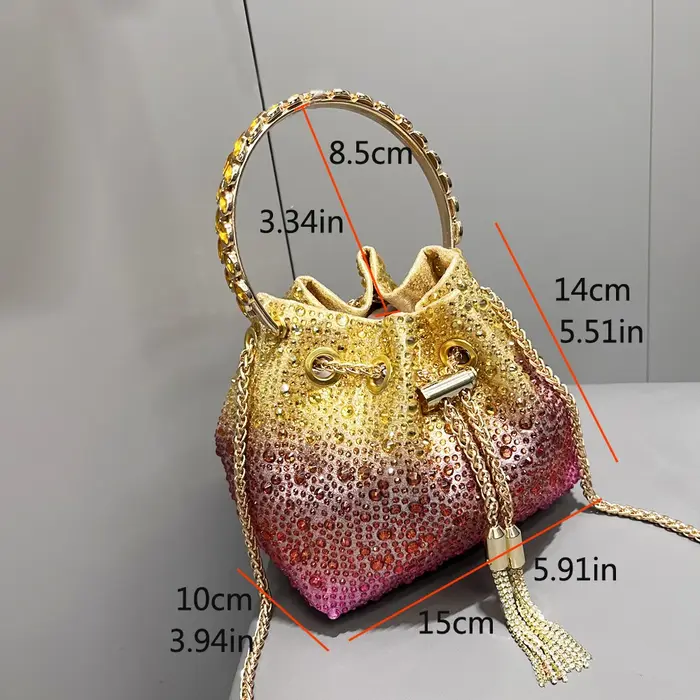 Poignée strass pochette de soirée sacs à main et sac
