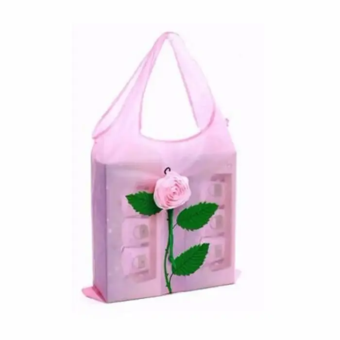 Sacs de courses à fleurs roses