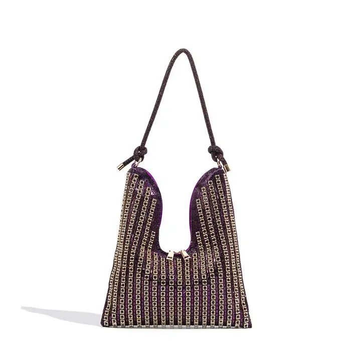 Sac à main en diamant, sac seau en strass pour femme