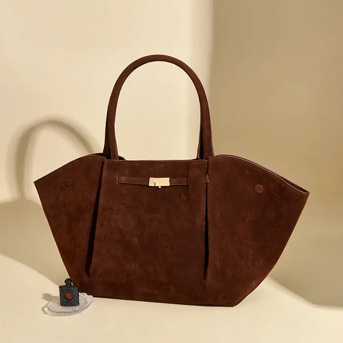 Sac fourre-tout en daim pour femme