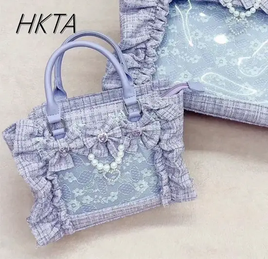 Sacs à main Lolita en dentelle à volants pour femmes