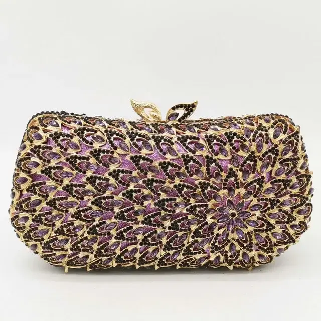 Boutique De FGG femmes élégantes soirée Minaudiere sacs De mariage mariée cristal pochette