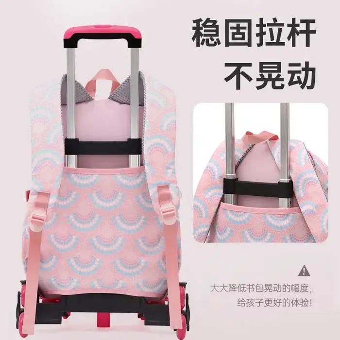 Sac à Dos d'École à Roulettes pour Fille
