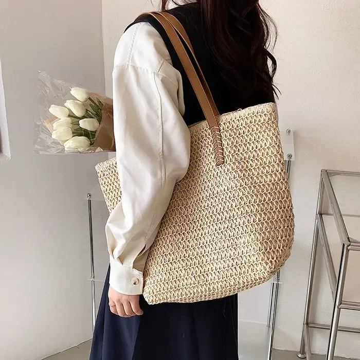 Sac à main bohème en paille pour femmes