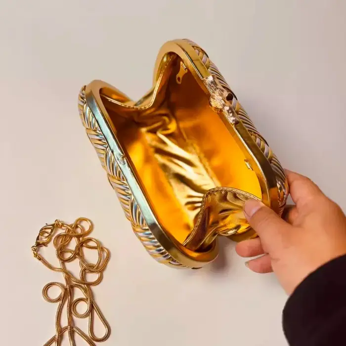 Pochette de soirée à la mode tissée à la main nouvellement conçue, sac à main, sac à main tissé et s