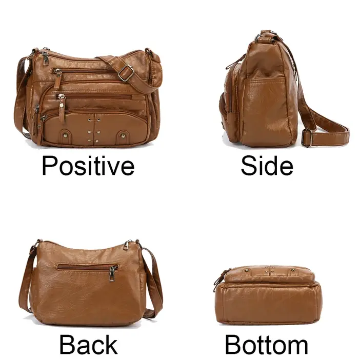 Sac à main en cuir véritable pour femmes