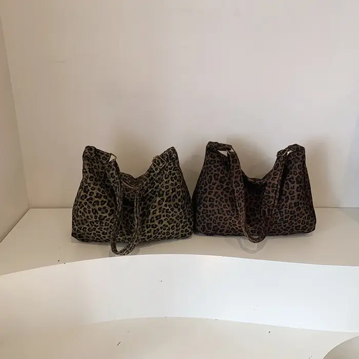 Sac fourre-tout imprimé léopard pour femmes