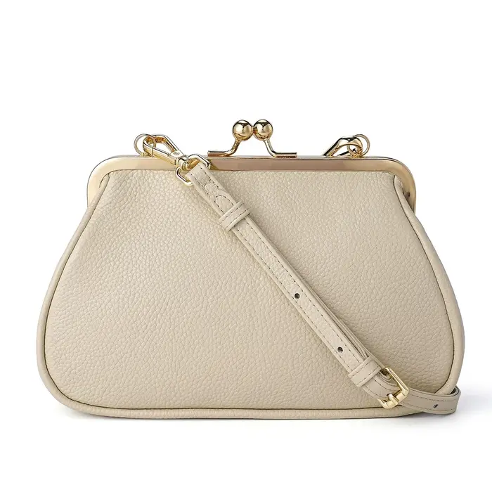 Pochette multifonctionnelle en cuir véritable pour femmes