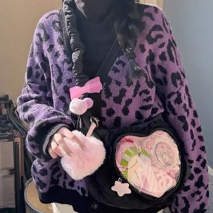 Sac à bandoulière coeur en dentelle pour femmes