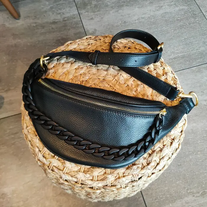 Sac à bandoulière en cuir véritable pour femme