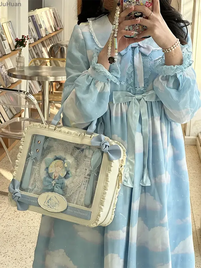 Sac à bandoulière Double épaule bidimensionnel japonais Comic-Con pour femme, sac à bandoulière avec