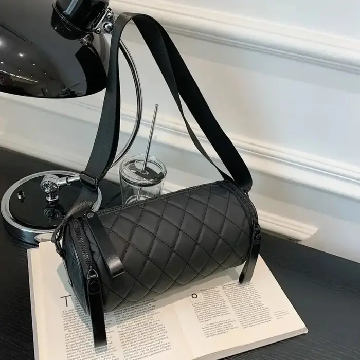 Sac Cylindrique Simple Couleur Unie