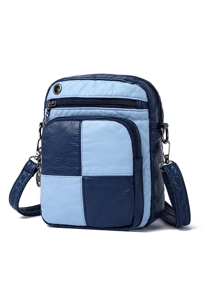 Mini sac à bandoulière en cuir PU souple pour femme