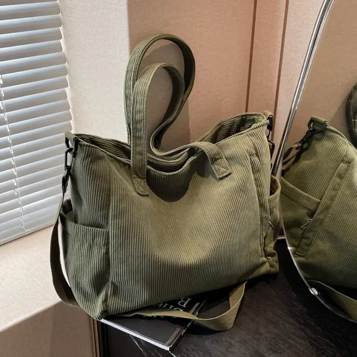 Sac à main en velours côtelé pour femmes