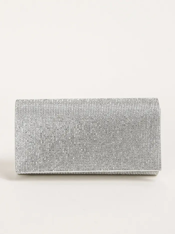 Pochette de soirée en strass scintillants pour femmes