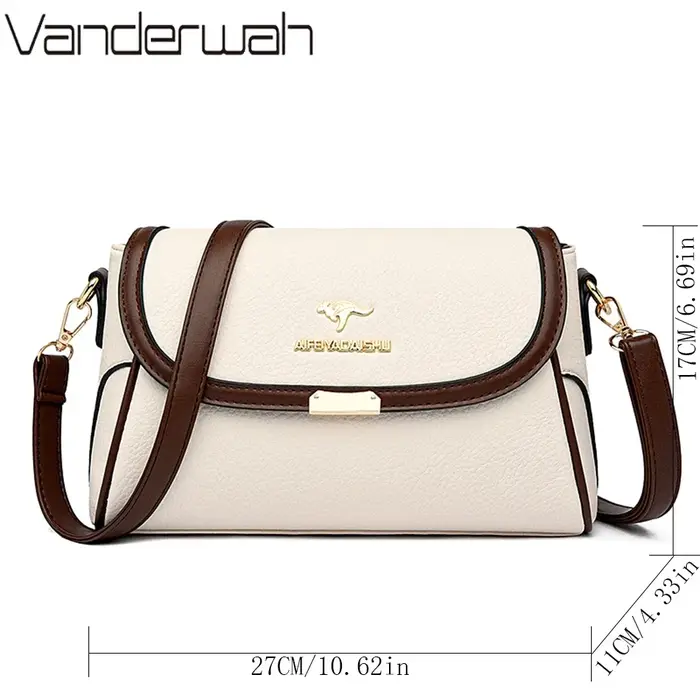 Sac à Bandoulière en Cuir Solide de Bonne Qualité pour Femme