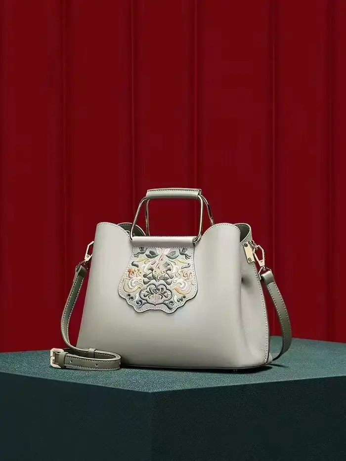 Sac à main en soie de mûrier pour femmes, nouveau style chinois rétro, atmosphère cheongsam en bambo