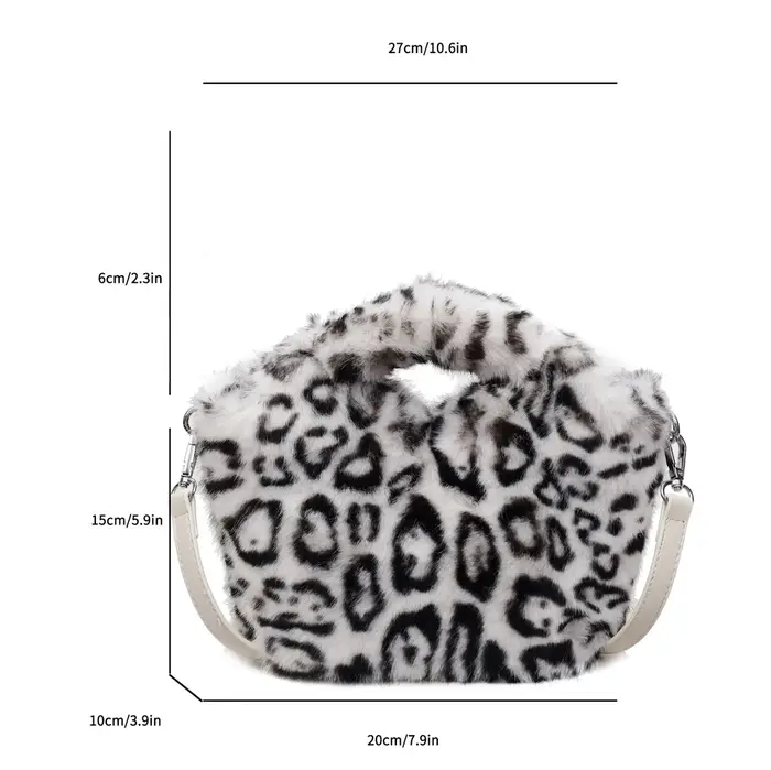 Petit sac seau en fourrure pour femmes