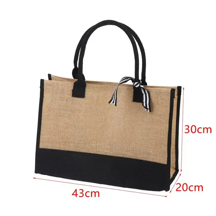 Sacs de courses en jute portables et réutilisables