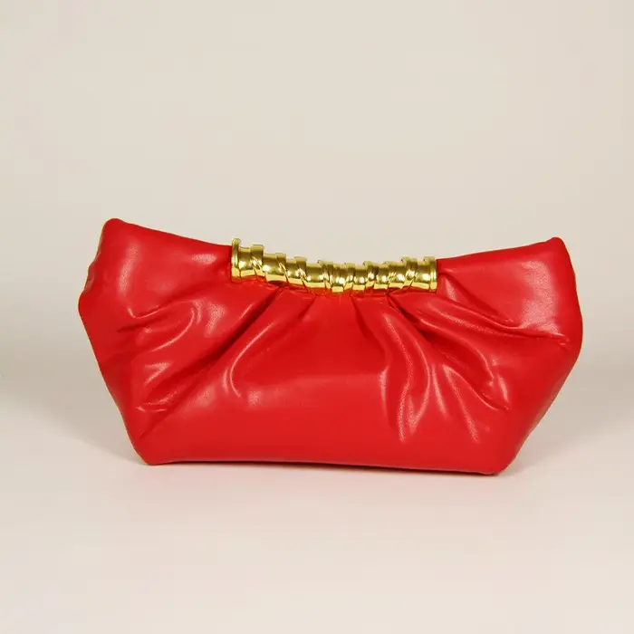 Sac de soirée de luxe en métal en forme de nuage, sac à bandoulière pour femme en PU avec élément pl