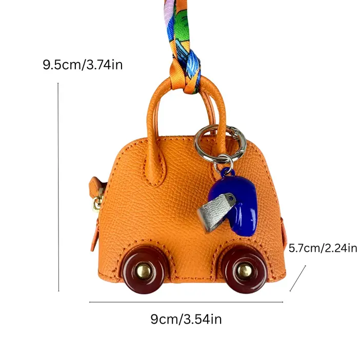 Mini pochette en cuir pour pneus – Adorable étui pour écouteurs en forme de voiture