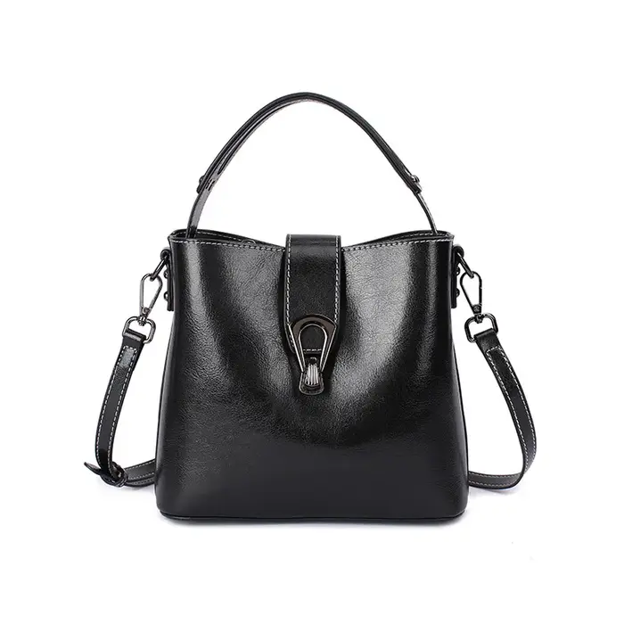 Sac à main polyvalent en cuir de vache véritable pour femmes