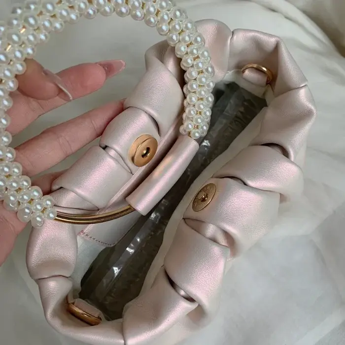 Mode perle poignée femmes dîner pochette sac à main sacs