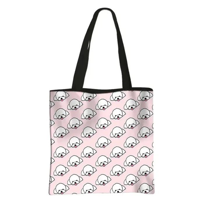 Sac fourre-tout en toile réutilisable pour femme
