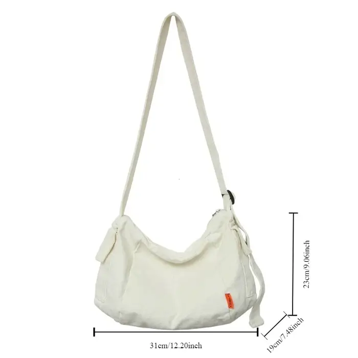 Hobo – sac à bandoulière en tissu toile pour femmes